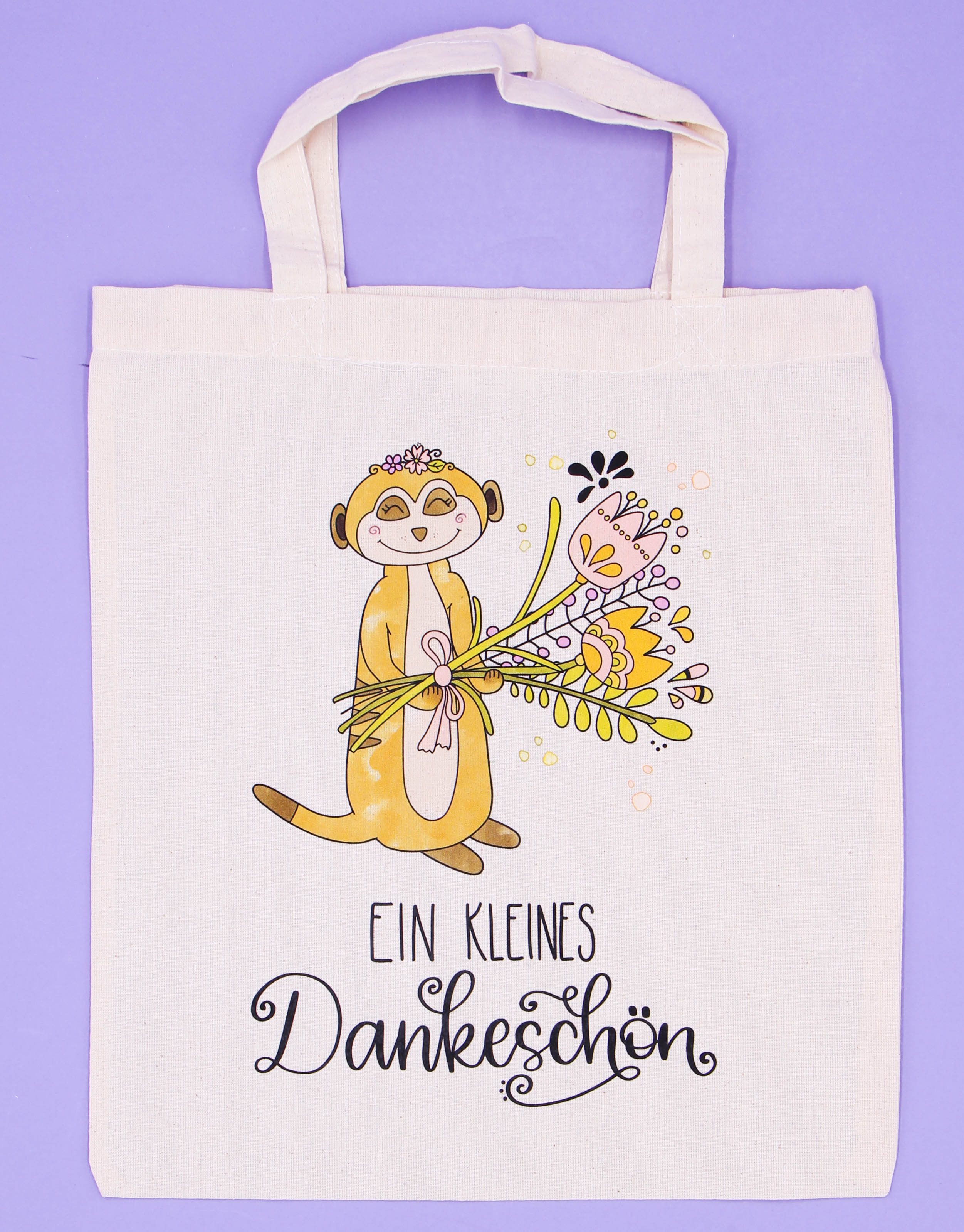 Geschenktäschchen "Ein kleines Dankeschön" Erdmännchen